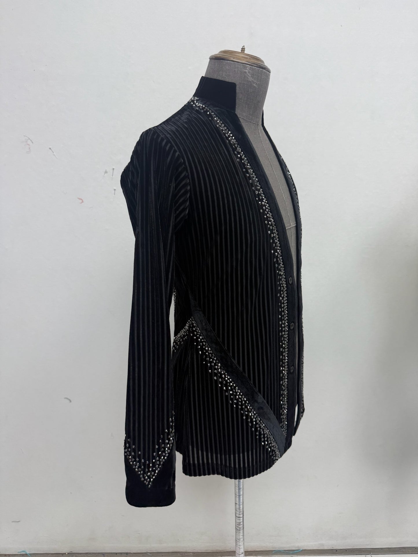 MEN0209 Black Stoned Shirt