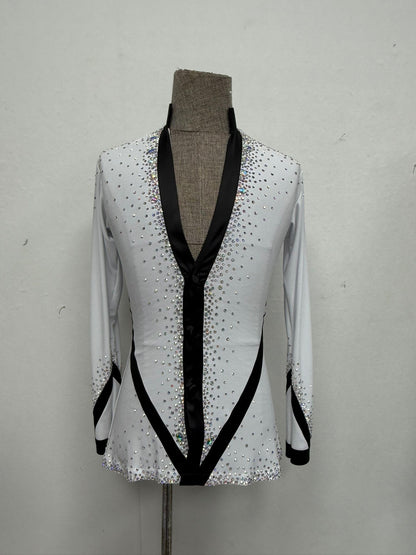 MEN0209 White Stoned Shirt